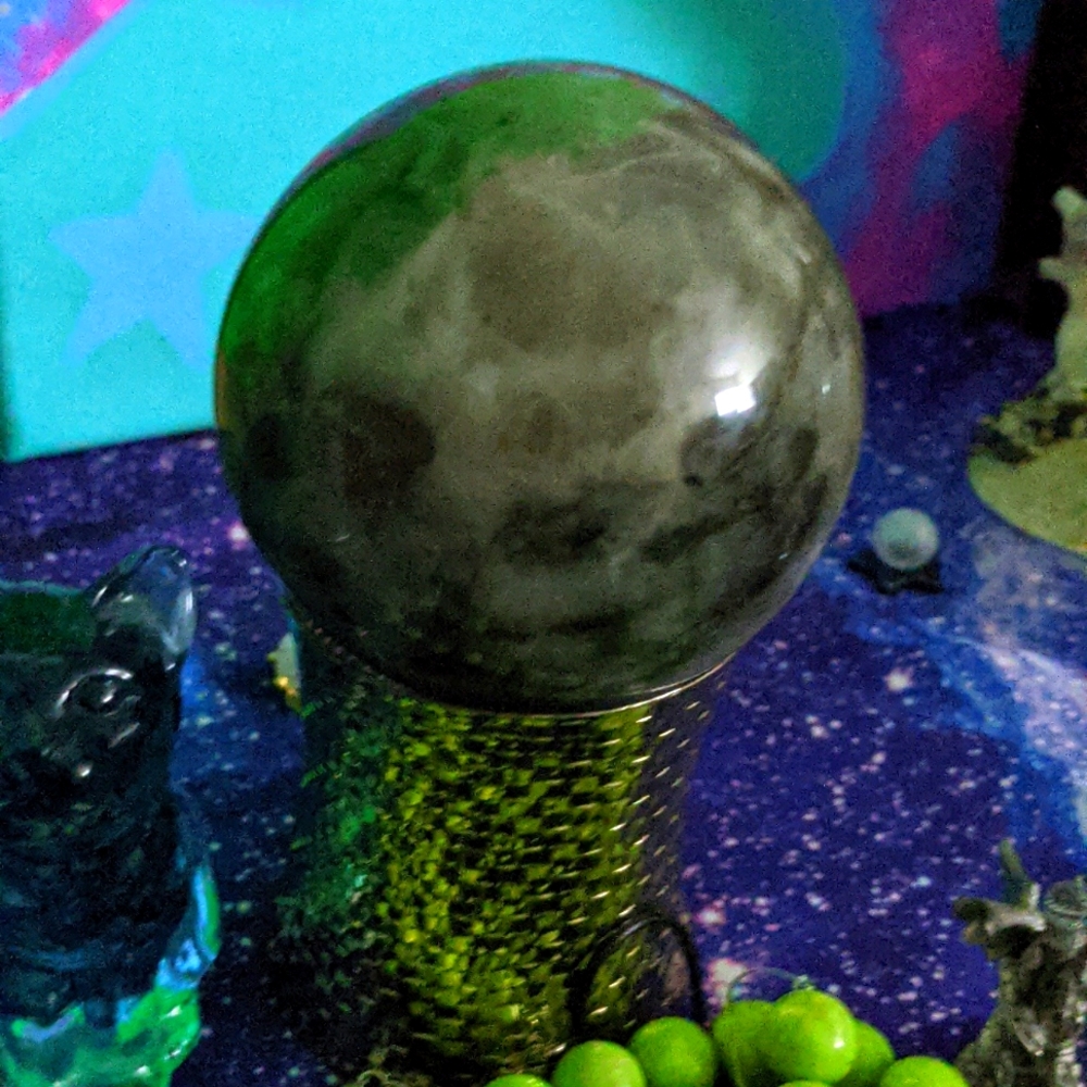 Exotic Green Moonstone huge sphere